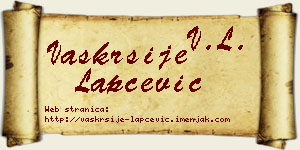 Vaskrsije Lapčević vizit kartica